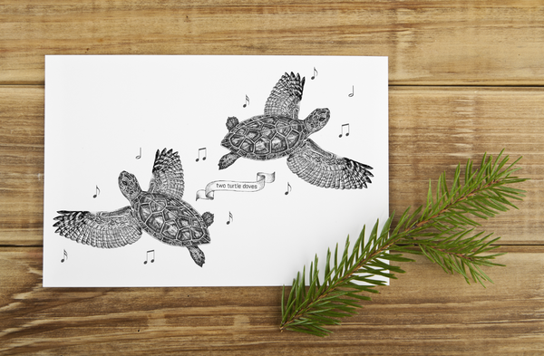 Christmas Card: Turtle Doves