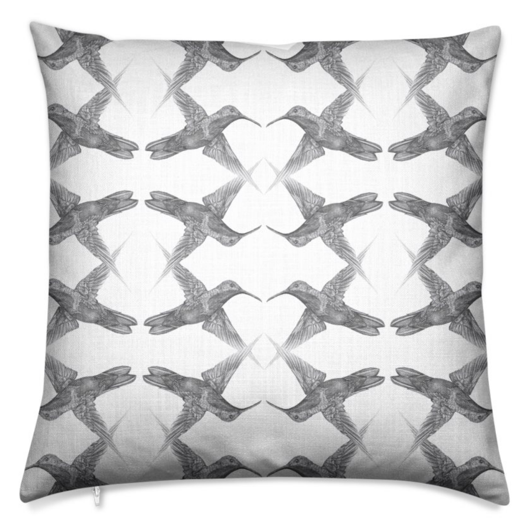 Hummingbird Chalk Large Cushion